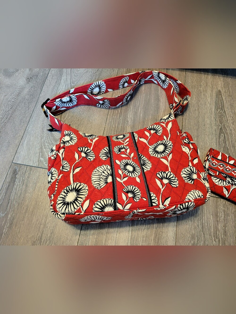 Vera Bradley Quilted Floral Crossbody Bag in Red - Picture 2 of 6